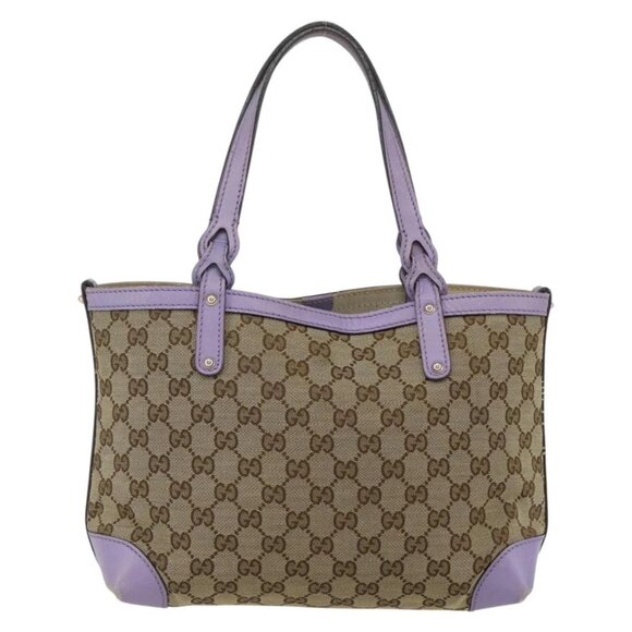 GUCCI GG Canvas Tote Bag Beige Gold 269878 Auth ka541 - Picture 4 of 16